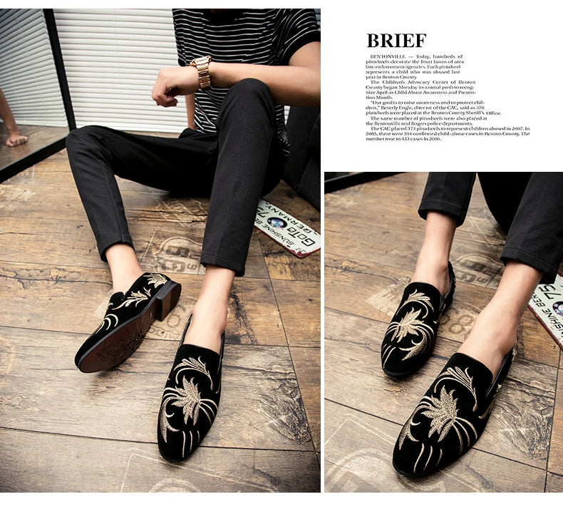 Fashion Casual Leather Shoes For Men Comfortable Slip On Loafers Men Summer High Quality Social Shoes Male Large Size Flat Shoes