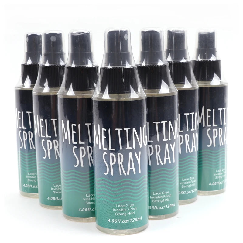 Wig Installation Kit Set Include 1Pcs 3In1 Hair Brush 1Pcs 120Ml Melting Spray For Lace Wigs 1Pcs Golden Shiny Elastic Headband