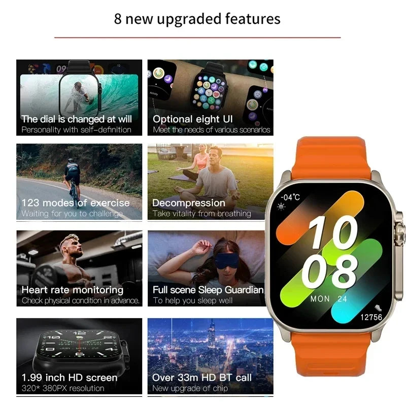 KESHUYOU T800 Ultra Smart Watch 8 For Men And Women With Bluetooth Call 1.99 Inch Hd Screen Smartwatch