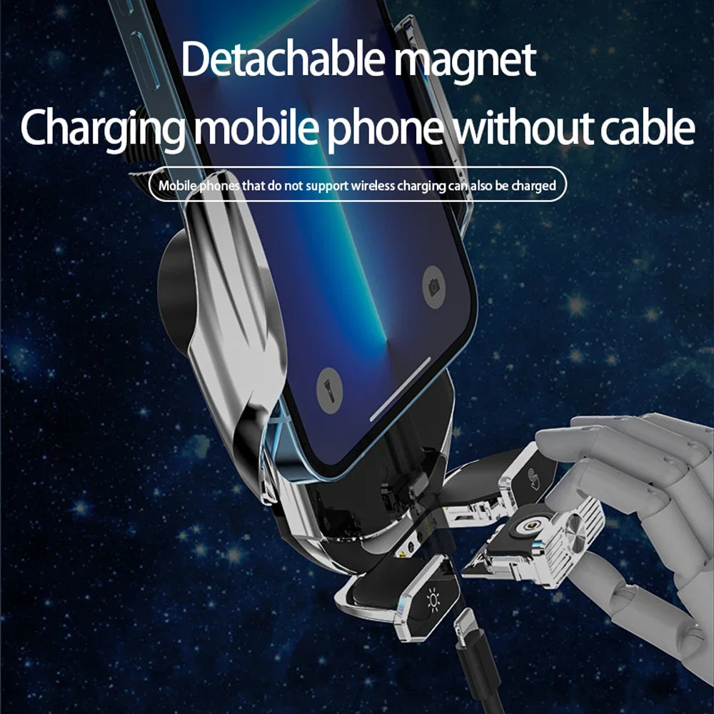 Car Phone Holder Wireless Charger For iPhone 12 13 14 15 Pro Max Sucker For Windshield Dashboard Air Vent Fast Charging Station