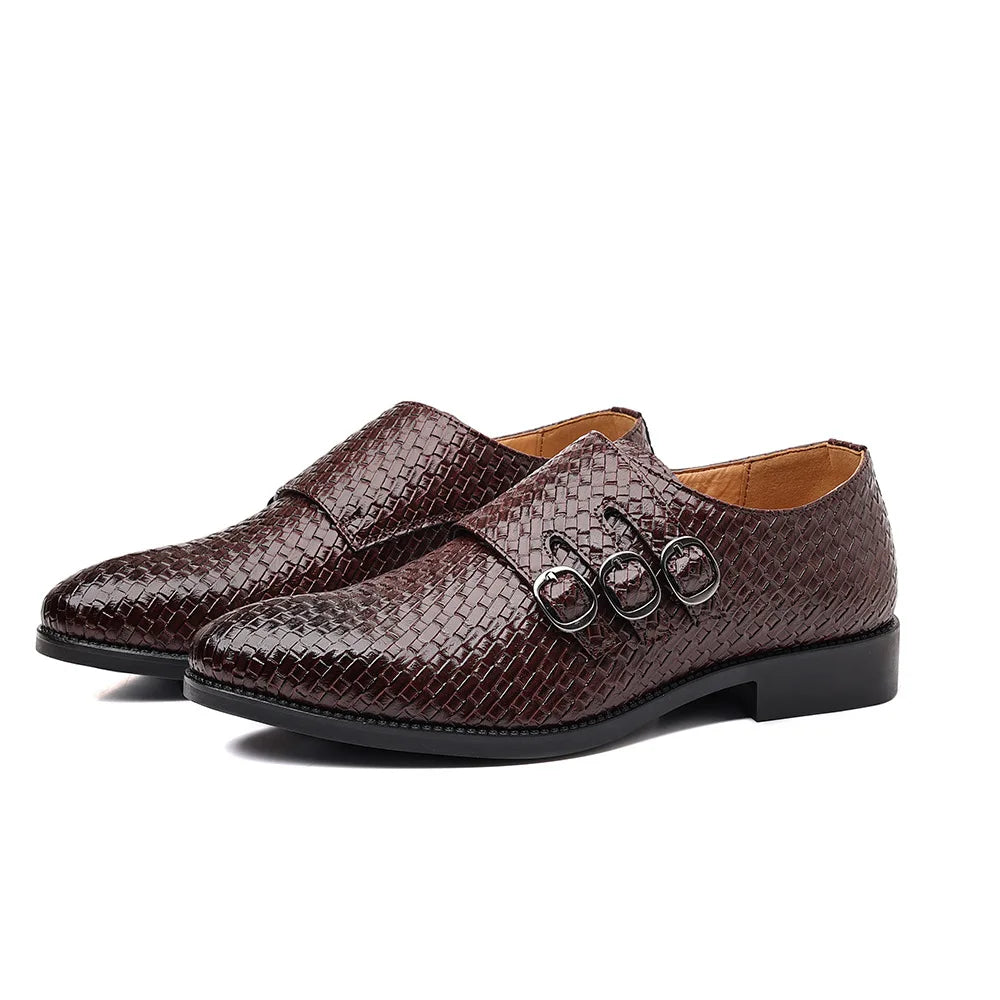 Knit Men's Leather Shoes Formal Business Dress Shoes for Men Classic Casual  Luxury Formal Shoes Derby Party Oxford Men Footwear
