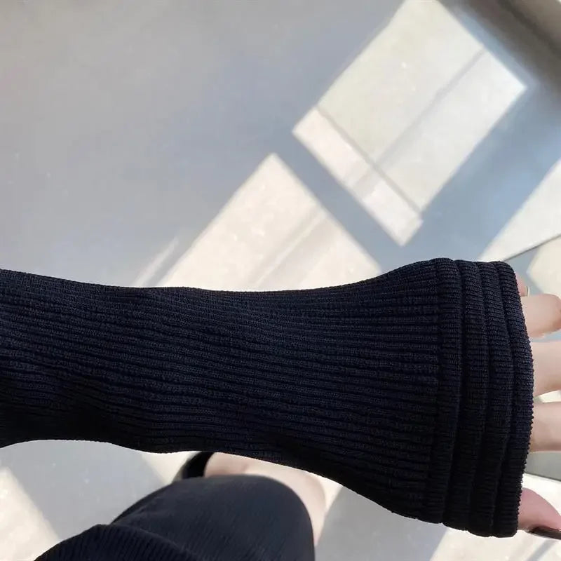Elegant Long Sleeve Tweed Style Knit Dress Women's Autumn 2023 New V-neck Waist-fitted Slimming Dress Black