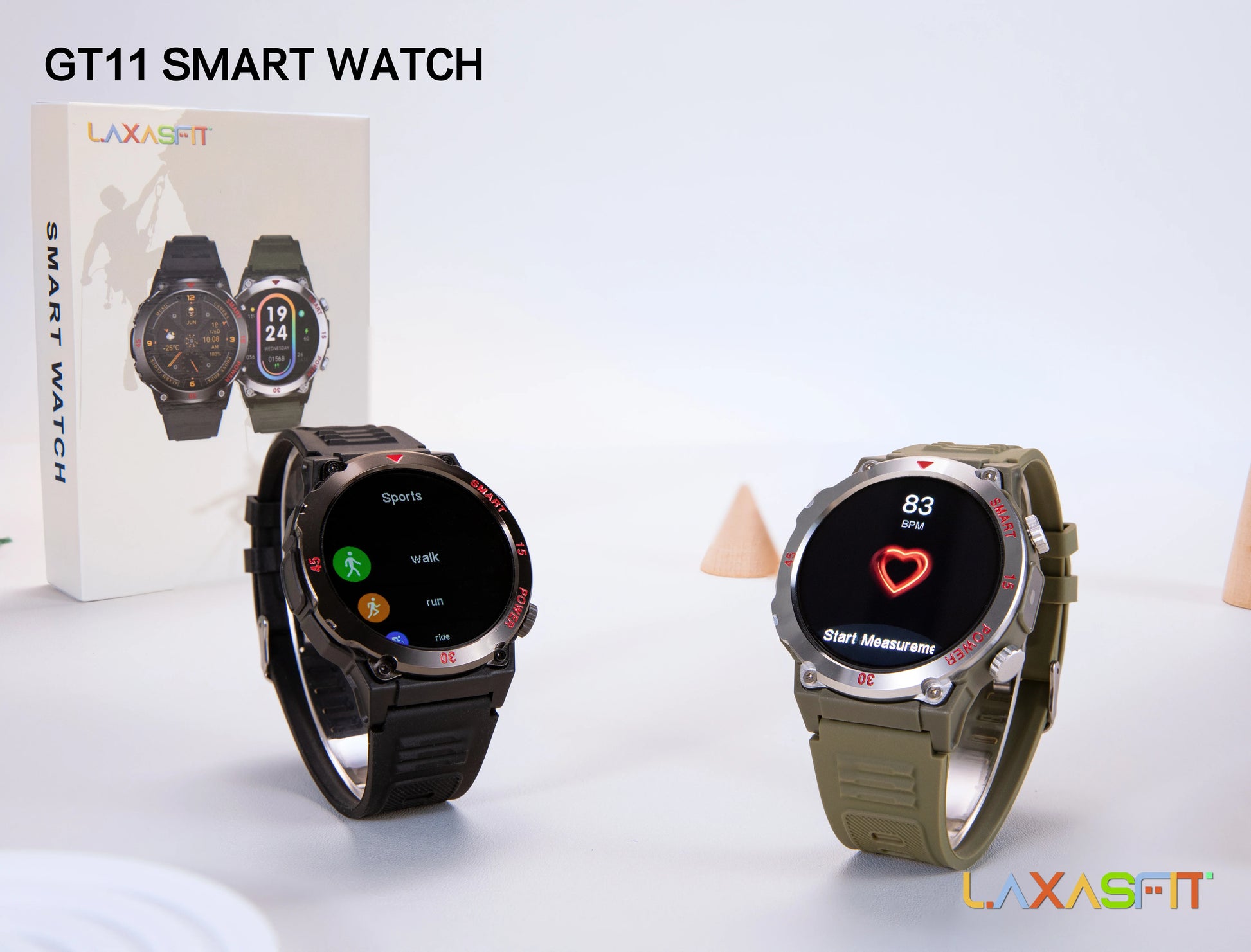 LAXASFIT 2025 New Durable Men's Smart Watch Outdoor Sports LED Flashlight High-Definition Screen Bluetooth Call Smartwatch