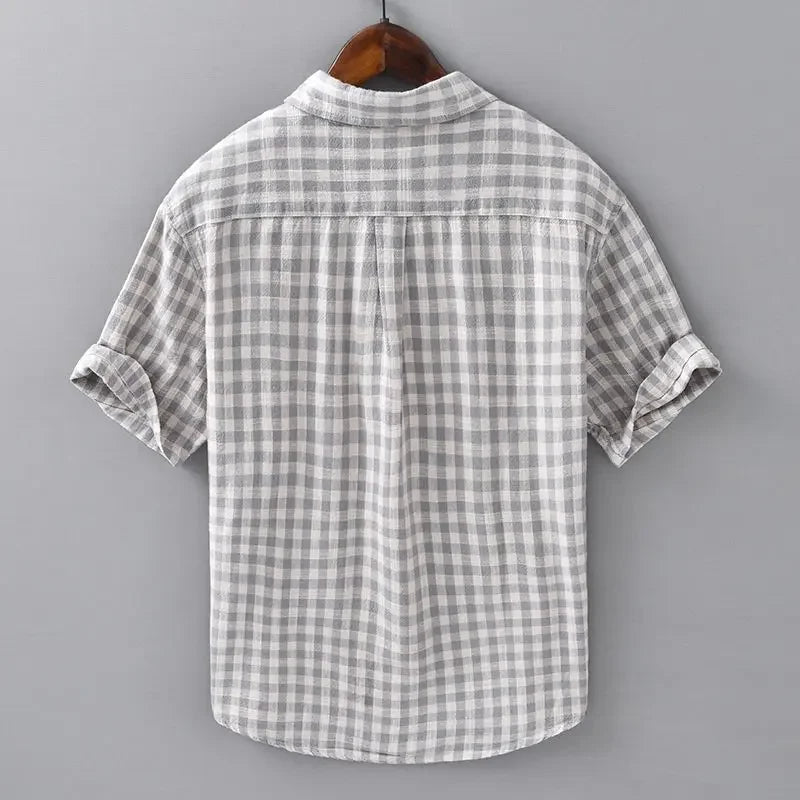Shirt Short-sleeved Men's Summer 2025 New Trendy Brand Top Casual Lapel Youth High-end Feeling