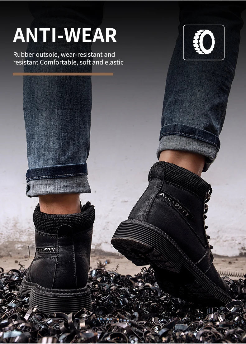 Latest Design Winter Plush Safety Boots Men Waterproof Steel Toe Indestructible Shoes Anti Smashing Puncture Proof Male Footwear