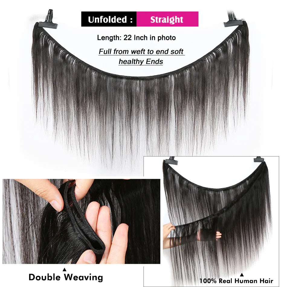 Peruvian Bone Straight Human Hair Bundles Deal Unprocessed Virgin Hair Extensions Long Thick Cheap Brazilian Hair Weave Natural