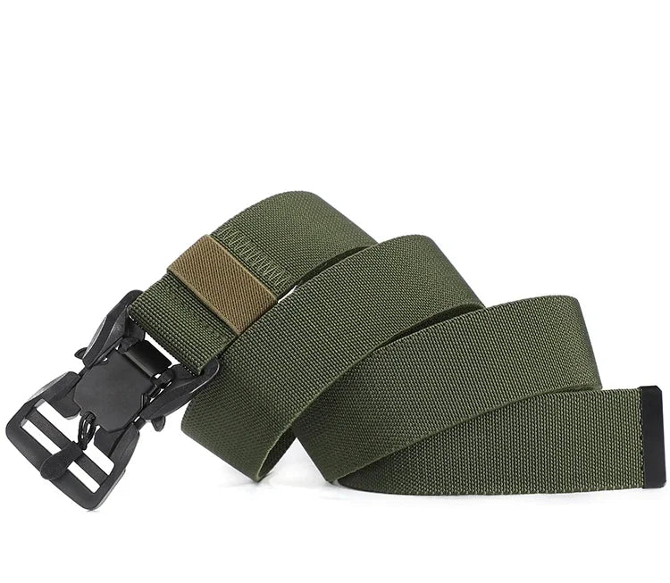 New Quick Release Pluggable Buckle Sports Belt Breathable ElasticMen Belts For Men Elastic Pants Belt