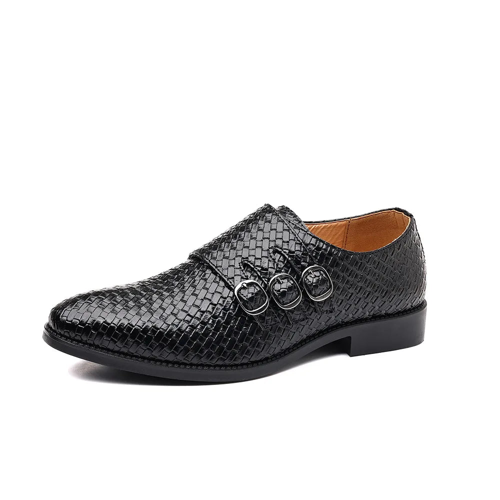 Knit Men's Leather Shoes Formal Business Dress Shoes for Men Classic Casual  Luxury Formal Shoes Derby Party Oxford Men Footwear