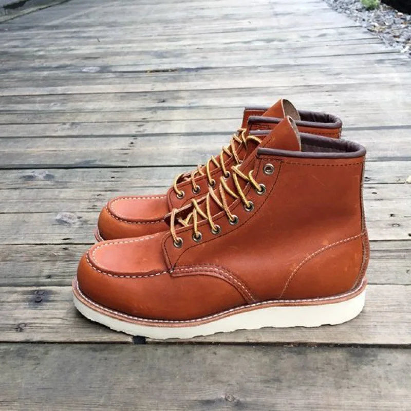 Men's Boots Men's Shoes Square Toe Wine Red Plush and Thick Leather Boots Work Clothes Shoes  Platform Boots Sneakers Boots Men