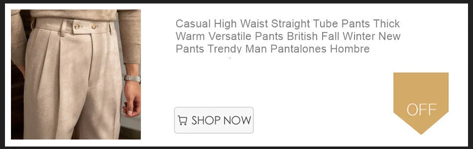 2022 Fashion Mens Dress Pant High Waist Straight Pants Men Spring  Business Versatile Belt Trouser Gentleman Paris Button Pant