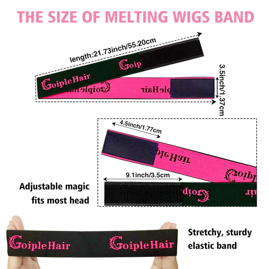 Wig Styling Installation Kit for Women Fast Dry Melting Spray Smooth Wigs Wax Stick Long-Lasting Control Edge Gel and Tools 5pcs