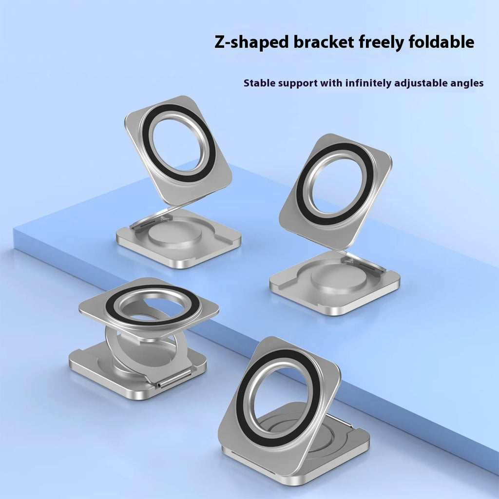 Foldable Double Sided Magnetic Phone Holder for Magsafe Gym Treadmill Universal Folding Car Holder Magnetic Smartphone Stand