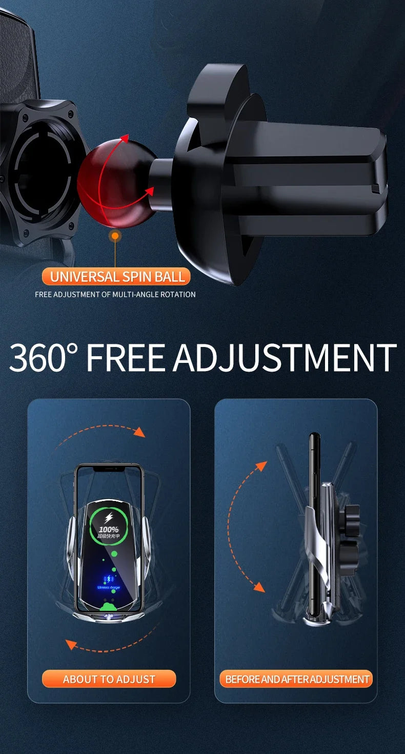 30W Car Wireless Charger Magnetic Automatic Car Mount Phone Holder Mobile Phone Accessrios Infrared Induction for iPhone Xiaomi