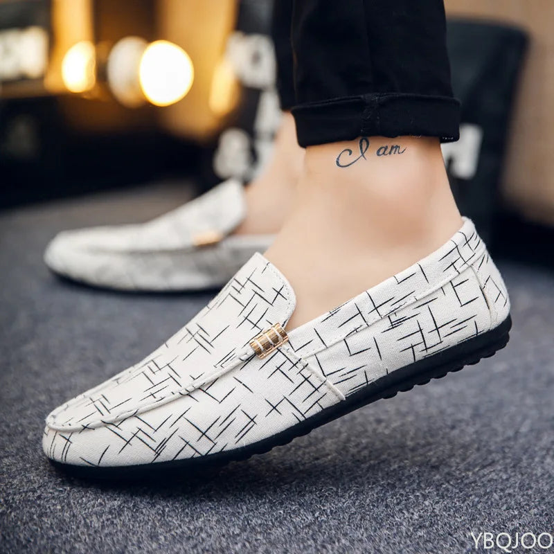 2025 Male Fashion Casual Shoes Handmade Comfy Mens Loafers New Slip on Man Walking Shoes Trend Man Driving Flats Moccasins Homme