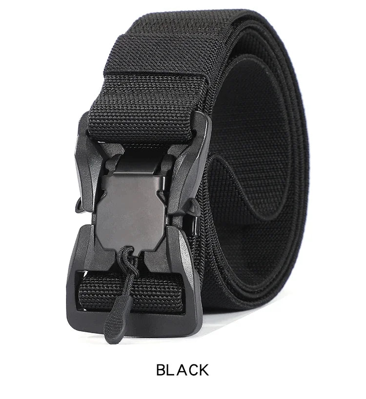 New Quick Release Pluggable Buckle Sports Belt Breathable ElasticMen Belts For Men Elastic Pants Belt