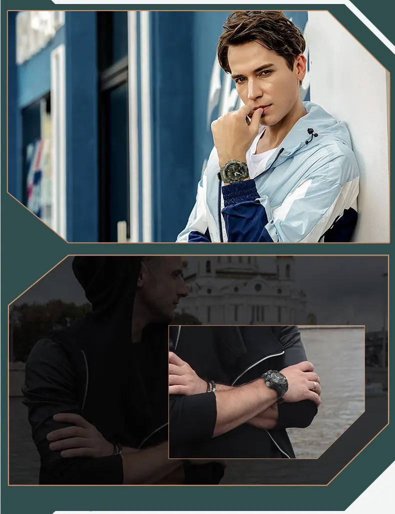 SMAEL Military Watch for men 50M Waterproof Clock Male S Shock 8008 electronics Digital Watches LED Men's Watches Military Army
