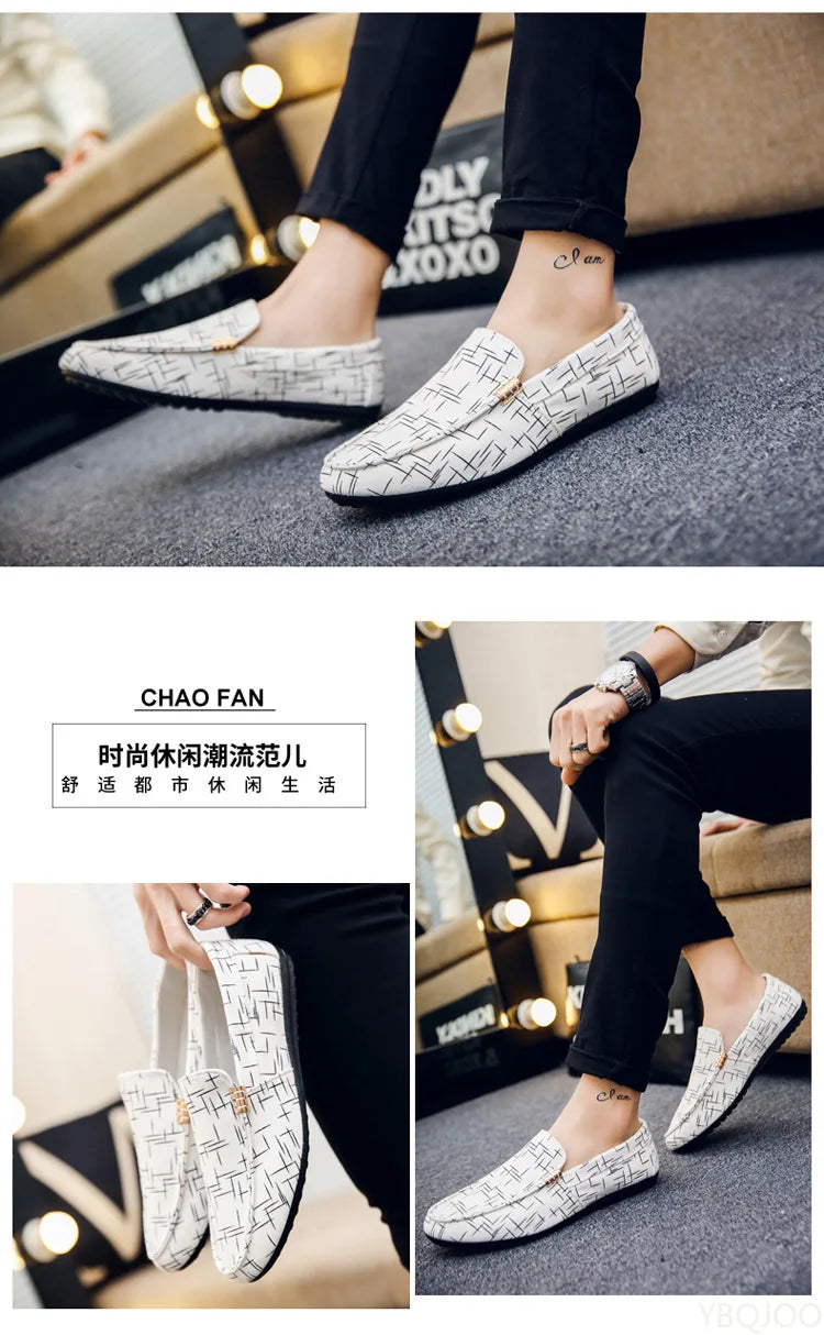 2025 Male Fashion Casual Shoes Handmade Comfy Mens Loafers New Slip on Man Walking Shoes Trend Man Driving Flats Moccasins Homme