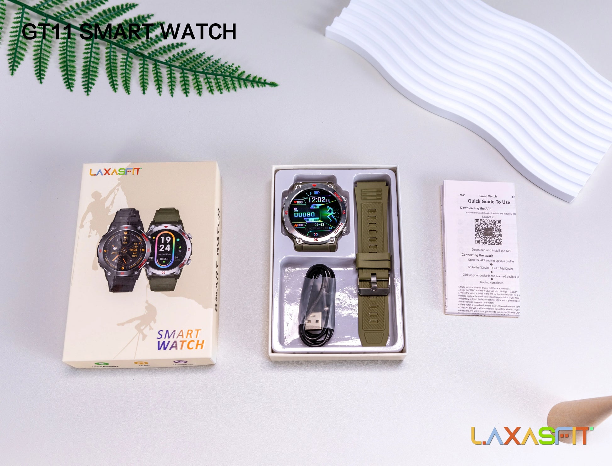 LAXASFIT 2025 New Rugged Military Smart Watch Men's Heart Rate Flashlight Outdoor Sports Tracker Bluetooth Talk Smart Watch