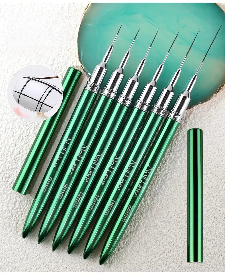 Nails Art Liner Brushes Elongated Lines Striping Drawing Painting Ultra-thin Line Professional Nail Design Pen Manicure Tool