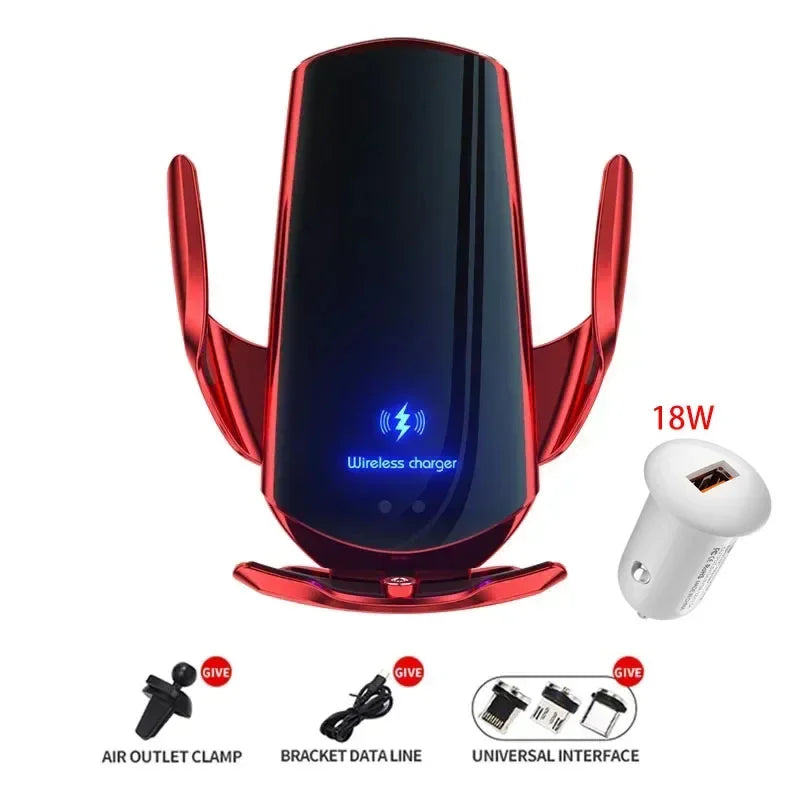 30W Car Wireless Charger Magnetic Automatic Car Mount Phone Holder Mobile Phone Accessrios Infrared Induction for iPhone Xiaomi