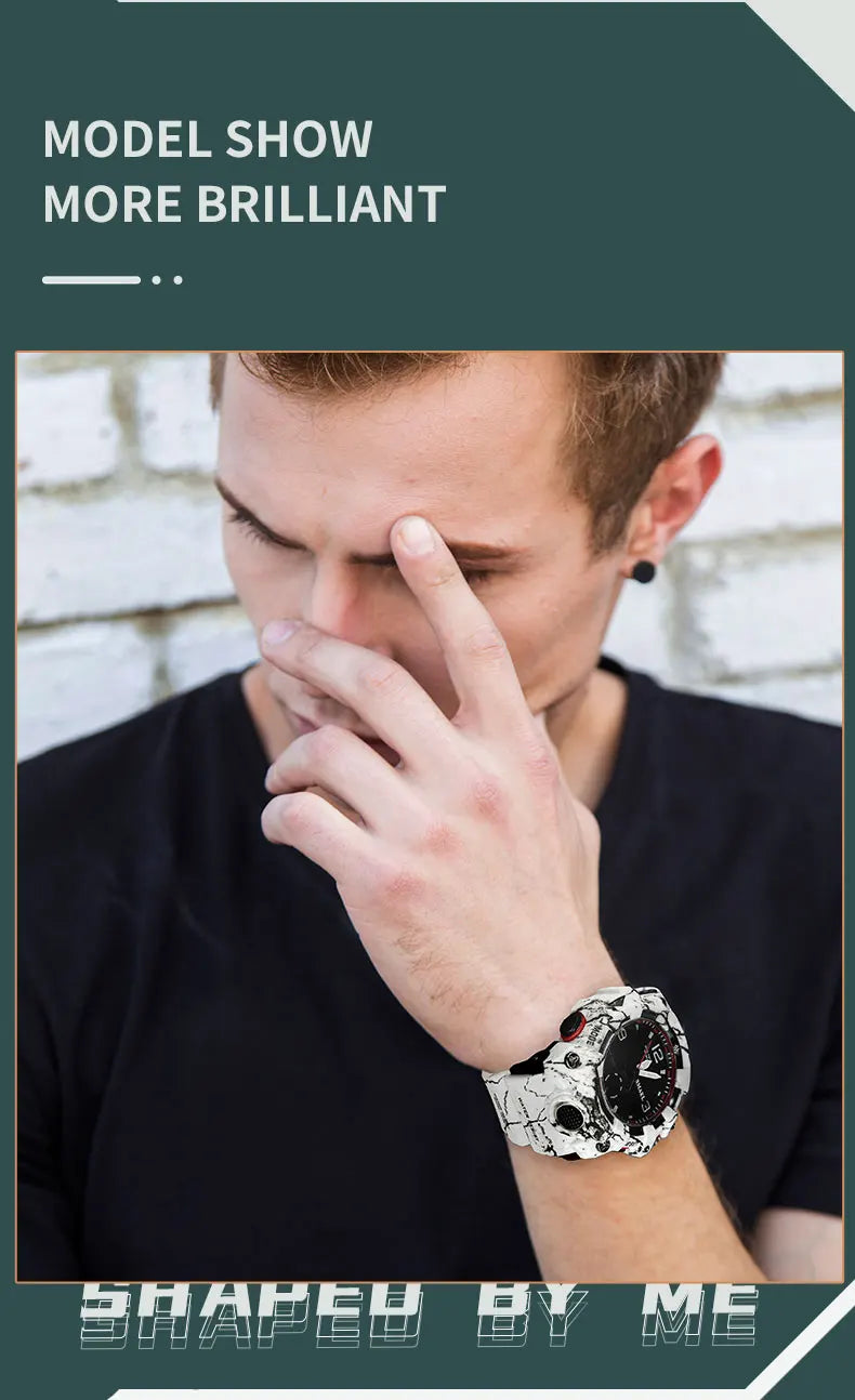 SMAEL Military Watch for men 50M Waterproof Clock Male S Shock 8008 electronics Digital Watches LED Men's Watches Military Army