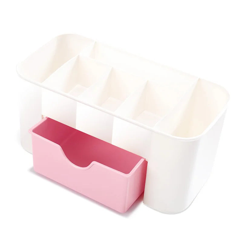 Nail Art Plastic Organizer Container Gel Polish Remover Cleaning Cotton Pad Swab Box Storage Case Accessories Tool Clean Desktop