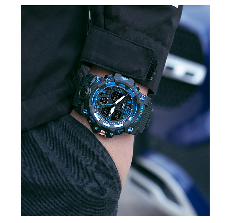 SMAEL Military Watch for men 50M Waterproof Clock Male S Shock 8008 electronics Digital Watches LED Men's Watches Military Army
