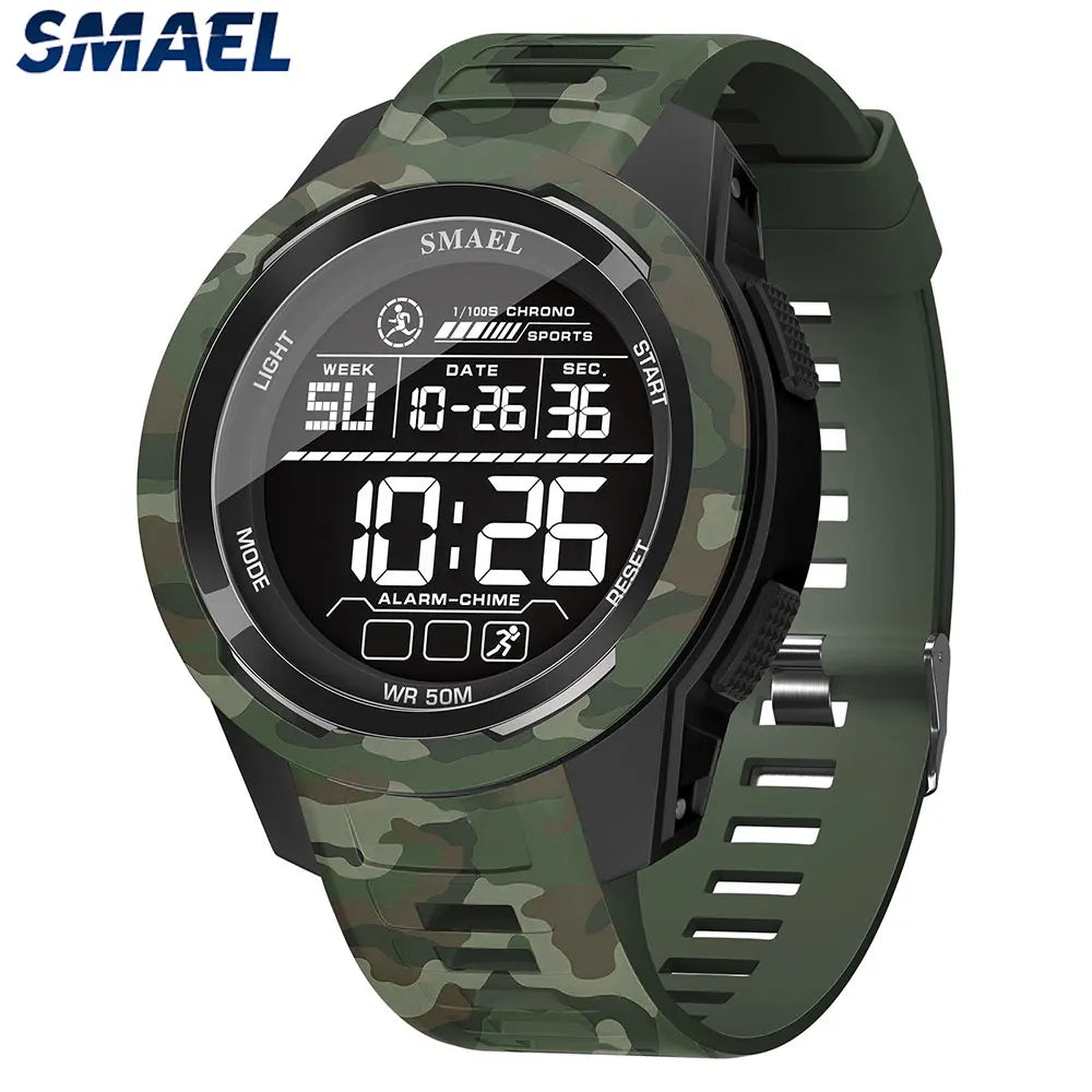 Military Watch Men Sports Watches Digital LED 50M Wateproof 8105C S Shock Resistant Military Watches Amry Men's Wristwatches