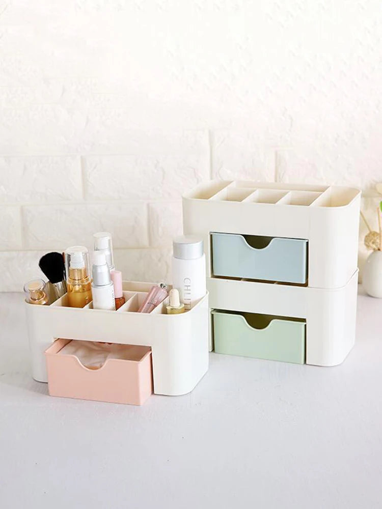 Nail Storage Box Container Cotton Swab Storage Box Accessories Cleaning Desktop Tools Multifunctional Jewelry Box Cosmetic stor