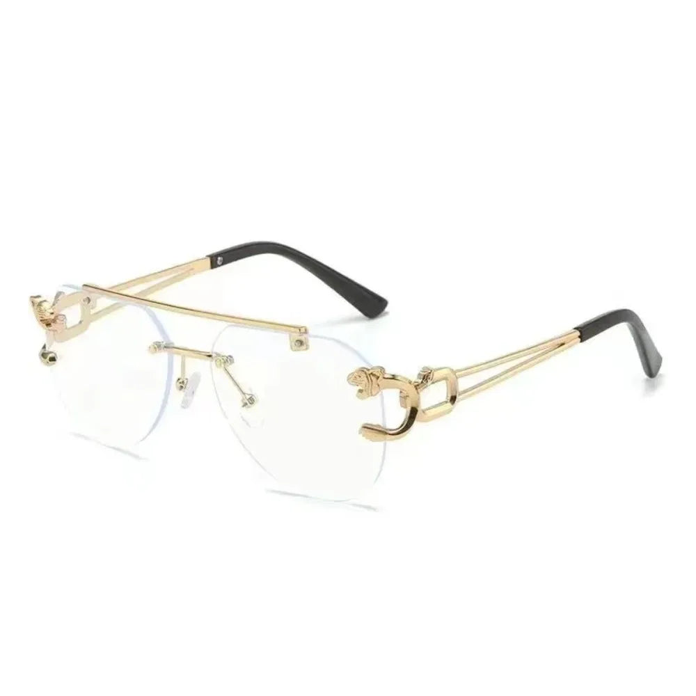 Rimless Vintage Sunglasses for Women Luxury Oversized Fashion Glasses Pilot Gradient Outdoor Shades Sun Glasses Gafas De Sol