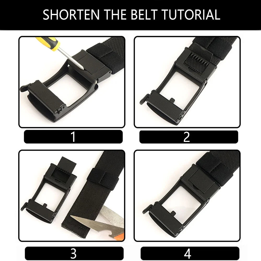 TUSHI Brand 4.3CM Wide double-layer reinforced automatic buckle training quick hanging pistol belt Mens nylon outdoor leisure