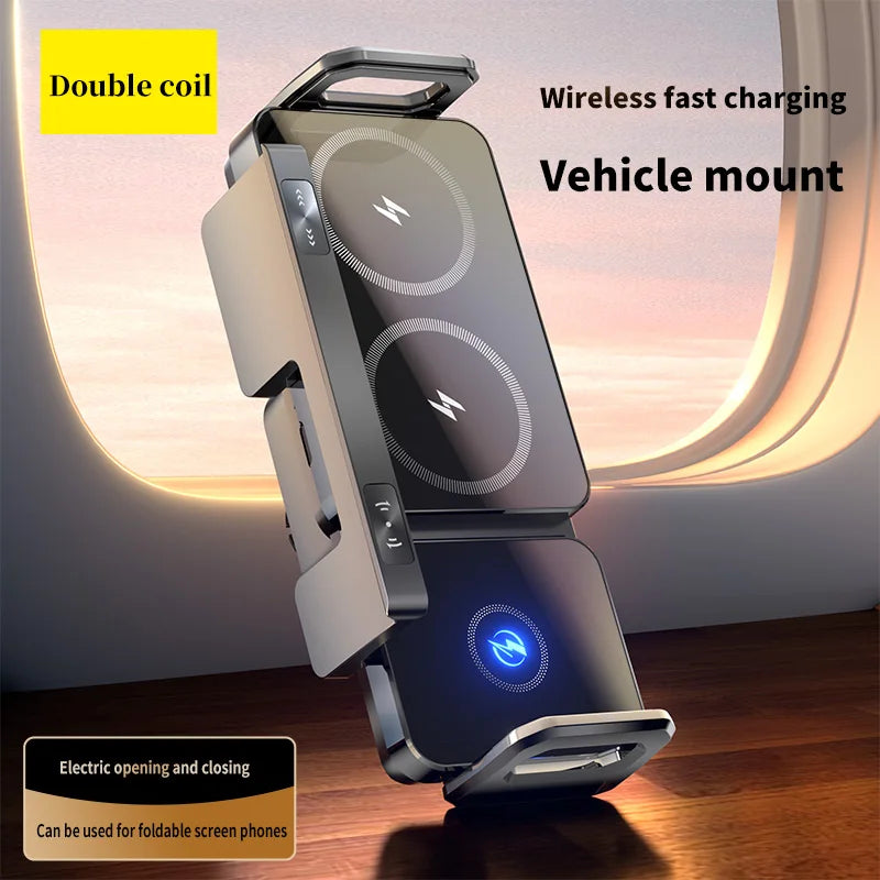 New High Intelligent Mobile Phone/Pad Holder Magnetic Phone Holder for Car Auto Rotating Phone Holder Wireless Car Charger