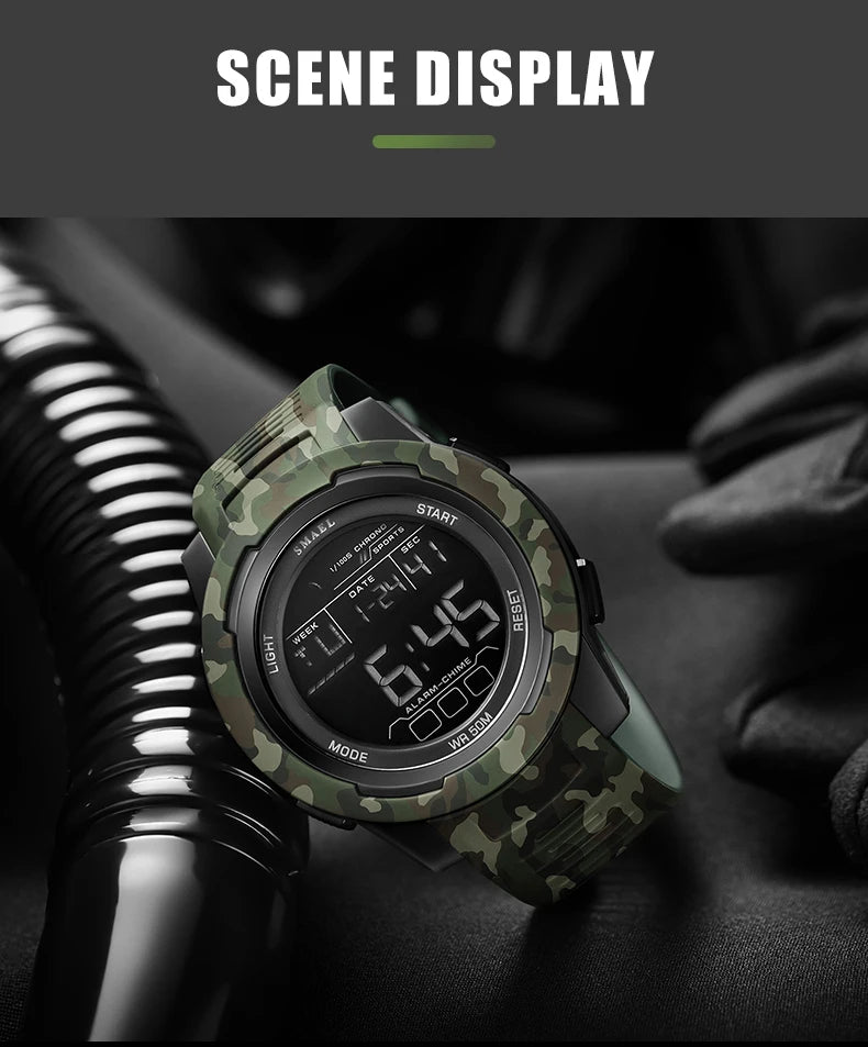 Military Watch Men Sports Watches Digital LED 50M Wateproof 8105C S Shock Resistant Military Watches Amry Men's Wristwatches