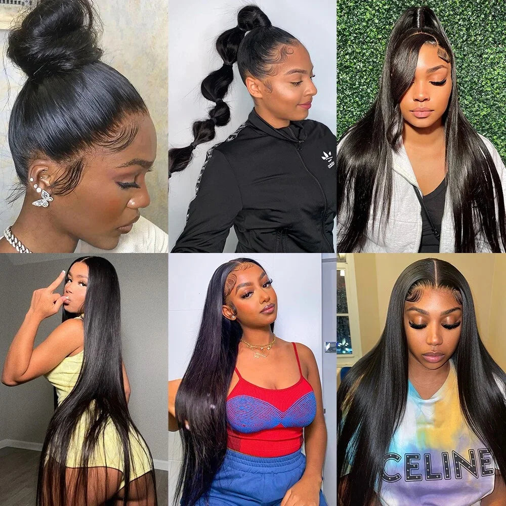 Peruvian Bone Straight Human Hair Bundles Deal Unprocessed Virgin Hair Extensions Long Thick Cheap Brazilian Hair Weave Natural