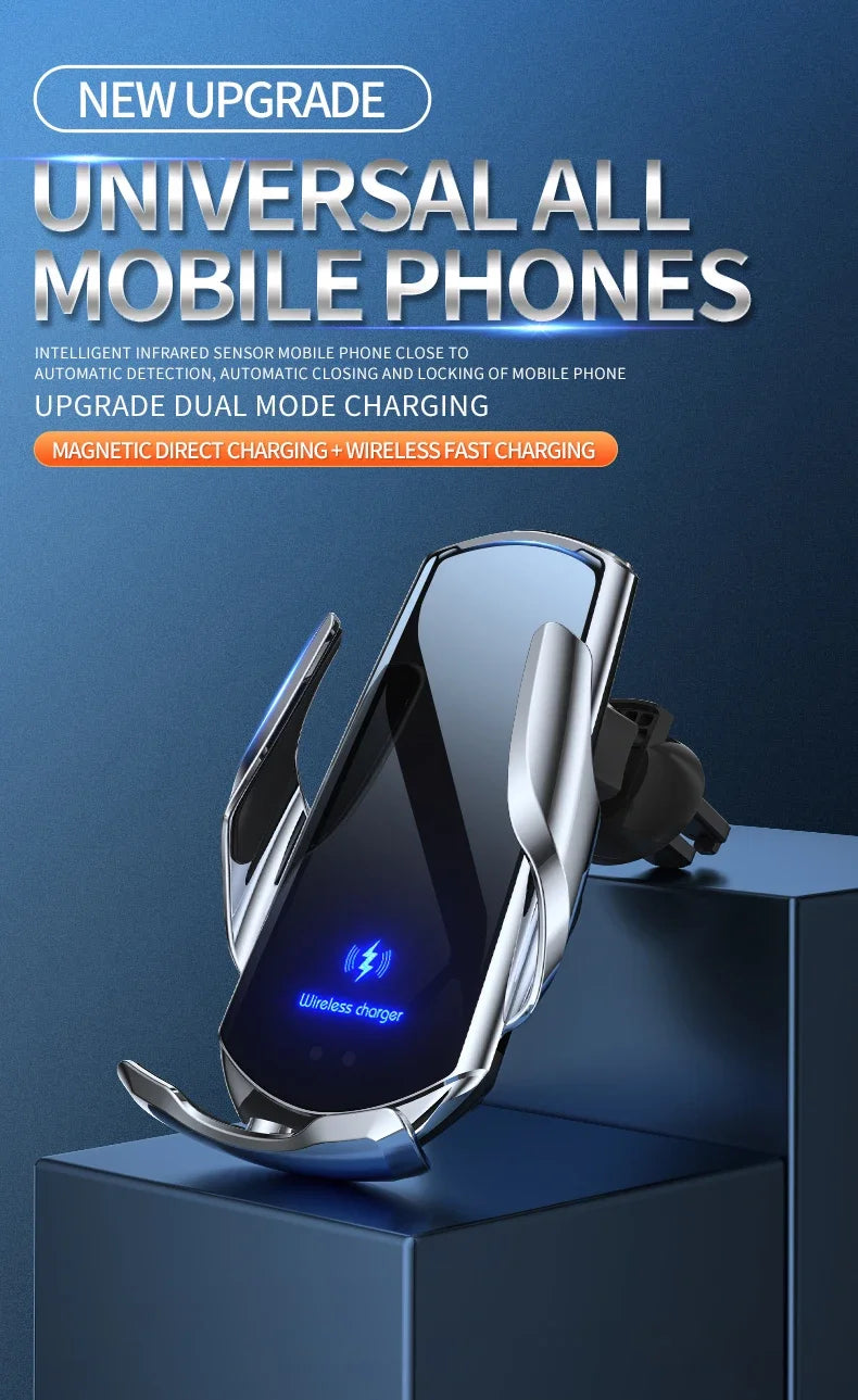 30W Car Wireless Charger Magnetic Automatic Car Mount Phone Holder Mobile Phone Accessrios Infrared Induction for iPhone Xiaomi