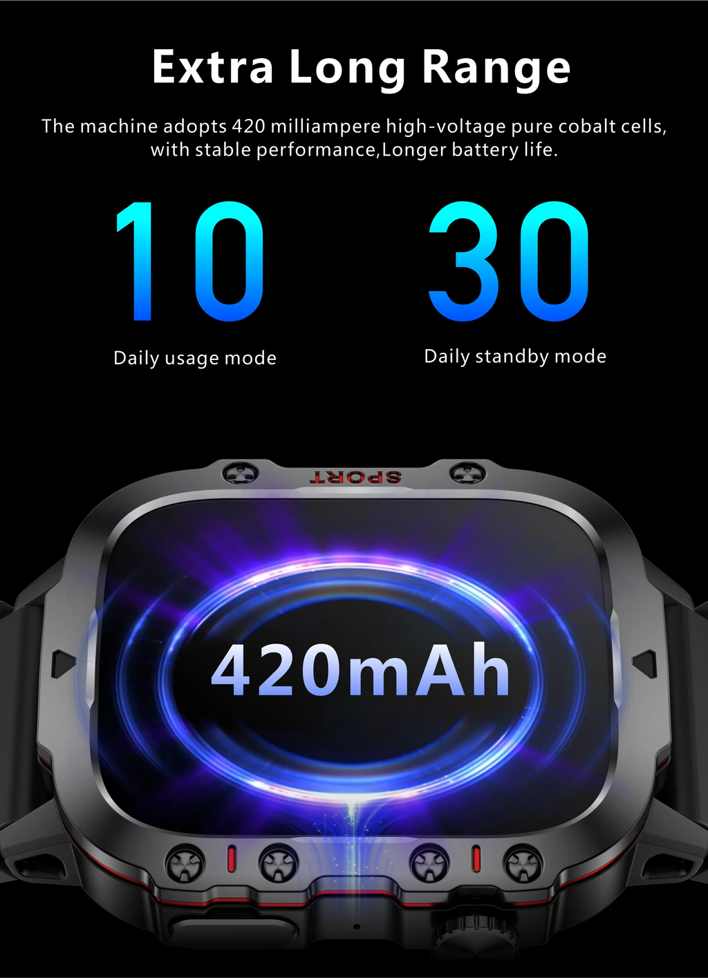 2025 Rugged Military Smart Watch Men Outdoor Watches lP68 Waterproof 2.01" Al Voice Bluetooth Call Smartwatch For Android lOS