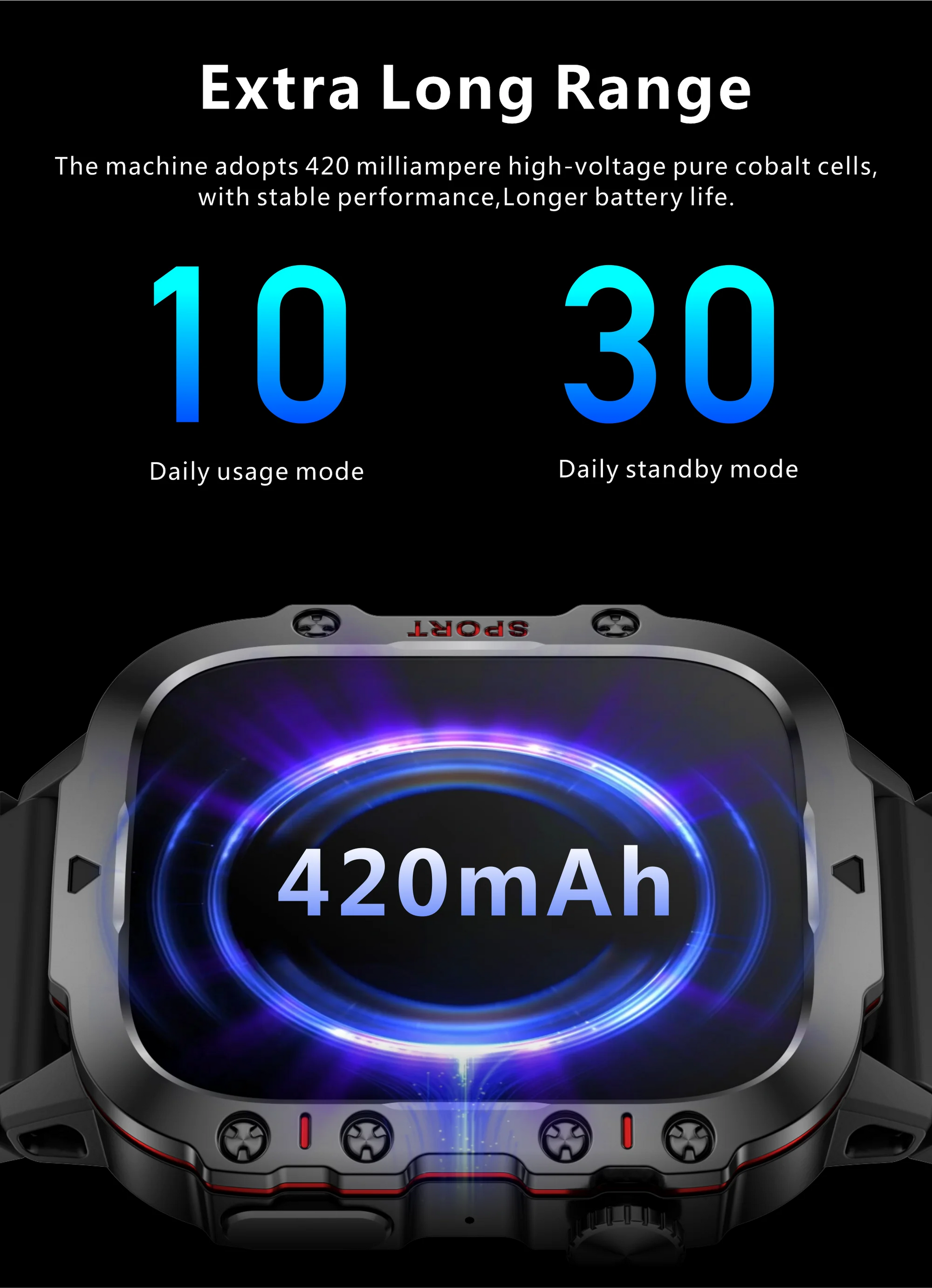 2025 Rugged Military Smart Watch Men Outdoor Watches lP68 Waterproof 2.01" Al Voice Bluetooth Call Smartwatch For Android lOS