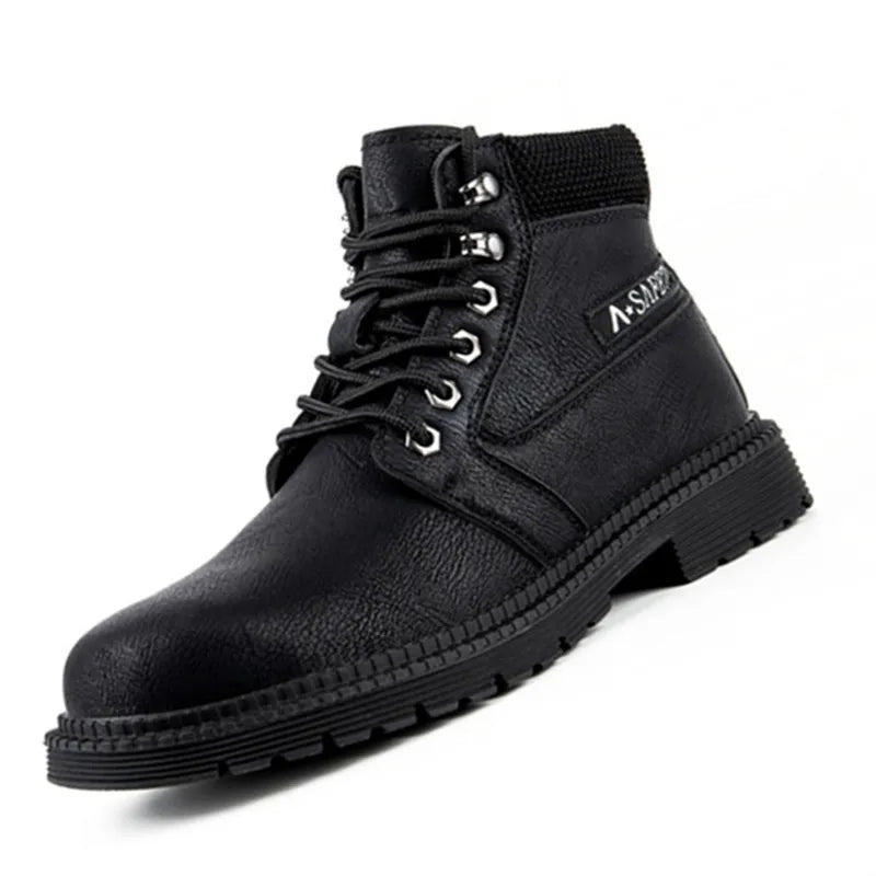 Latest Design Winter Plush Safety Boots Men Waterproof Steel Toe Indestructible Shoes Anti Smashing Puncture Proof Male Footwear