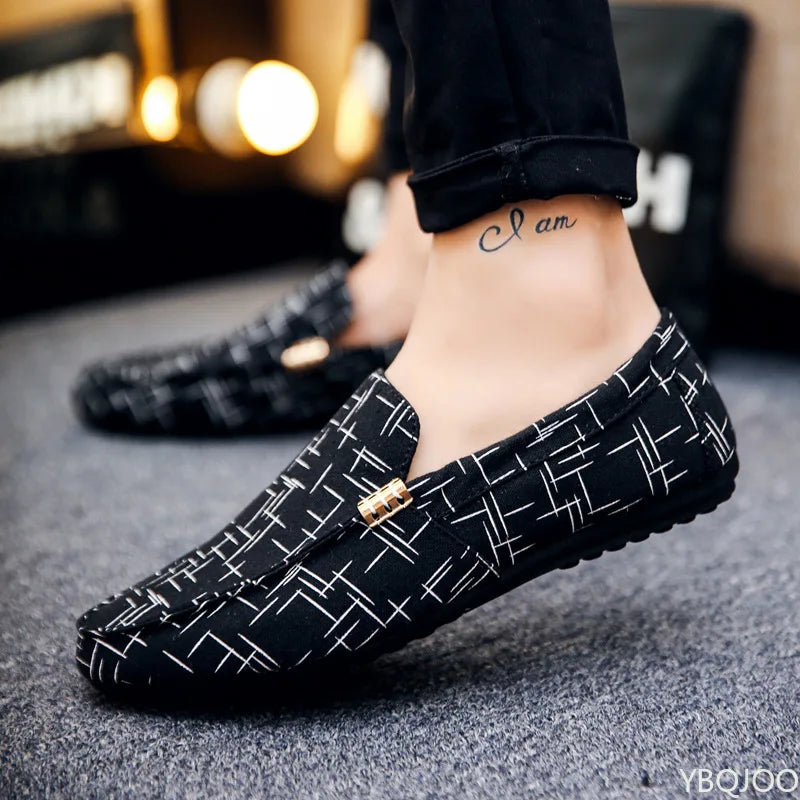 2025 Male Fashion Casual Shoes Handmade Comfy Mens Loafers New Slip on Man Walking Shoes Trend Man Driving Flats Moccasins Homme