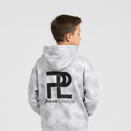PrinceLife Dirty Washed Zip-Up Fleece Hoodie