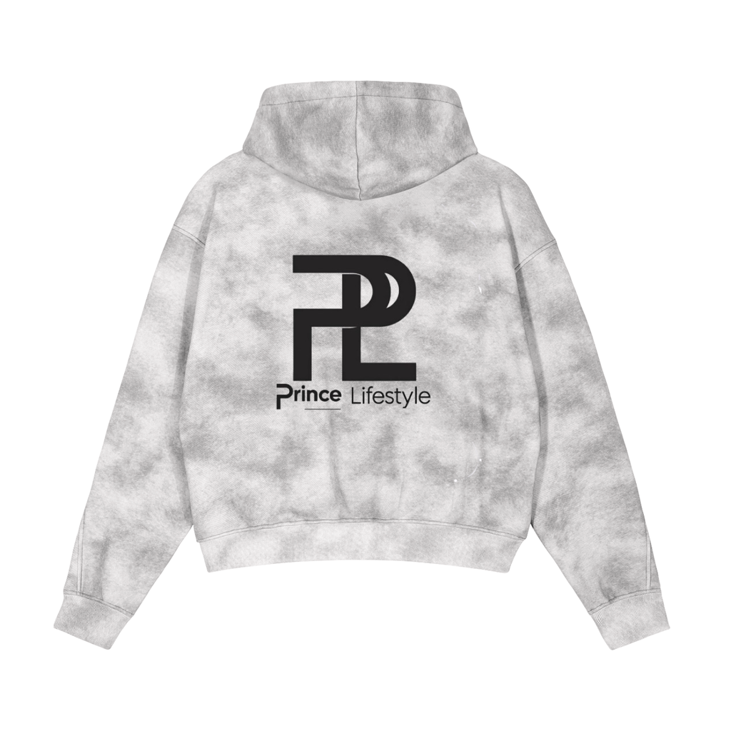 Dirty Washed Zip-Up Fleece Hoodie