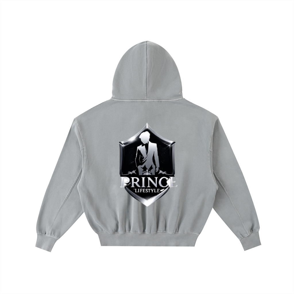 Frayed Enzyme Washed Fleece Hoodie