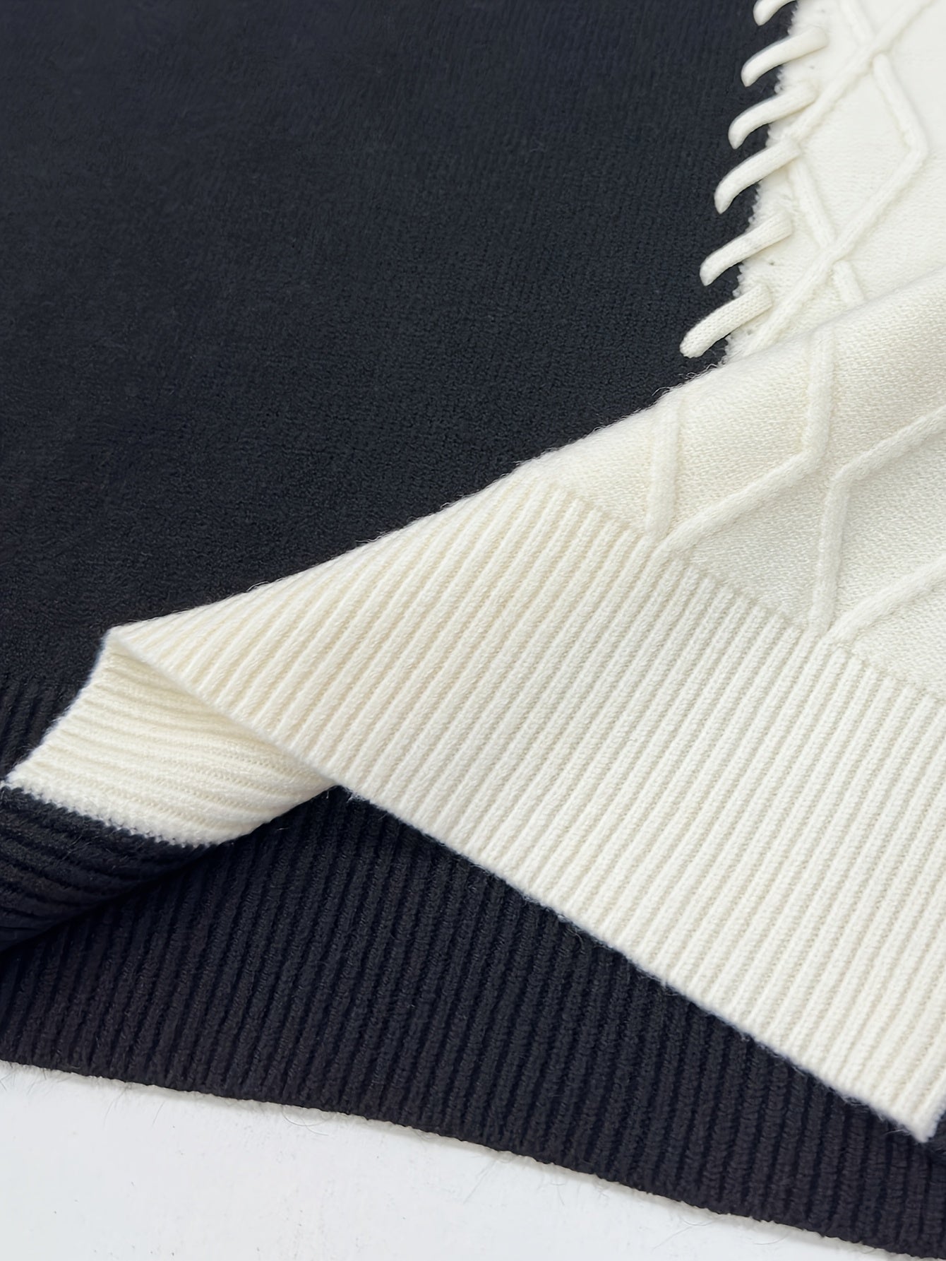 Men's & Teen ' Color Block Sweater - Winter Warm Long Sleeve Round Neck Casual Blazer Suit Jacket, Machine Washable Color-Block Sweaters for, Office & Daily Wear (Autumn/Spring) - Regular Fit